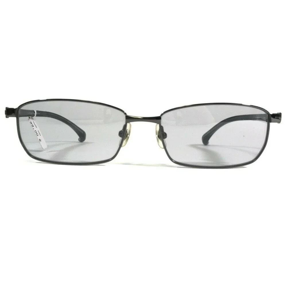 John Paul Gaultier Sunglasses 58-0062 Gray Clear Blue Rectangular w/ Gray Lenses